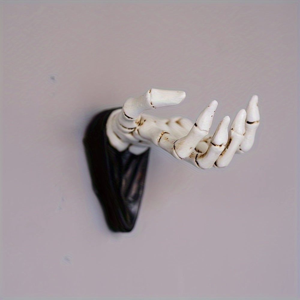 Gothic Skull Wall Hook Gothic Skull Hand Wall Hook - Durable 3D Skeleton Claw Design, Black and White Home Decor | Easy Install, Wall-Mounted Storage Box for Entryway or Living Room, Unique Skull Wall Decor