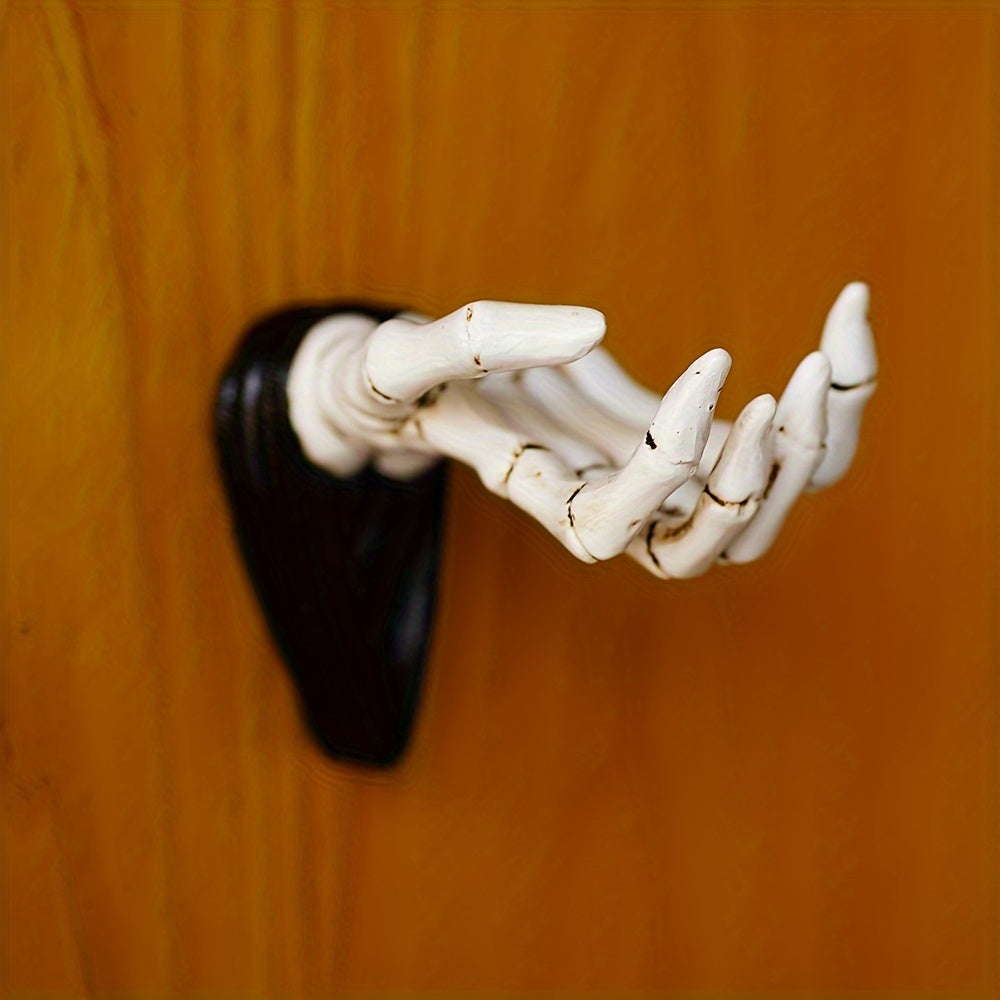 Gothic Skull Wall Hook Gothic Skull Hand Wall Hook - Durable 3D Skeleton Claw Design, Black and White Home Decor | Easy Install, Wall-Mounted Storage Box for Entryway or Living Room, Unique Skull Wall Decor