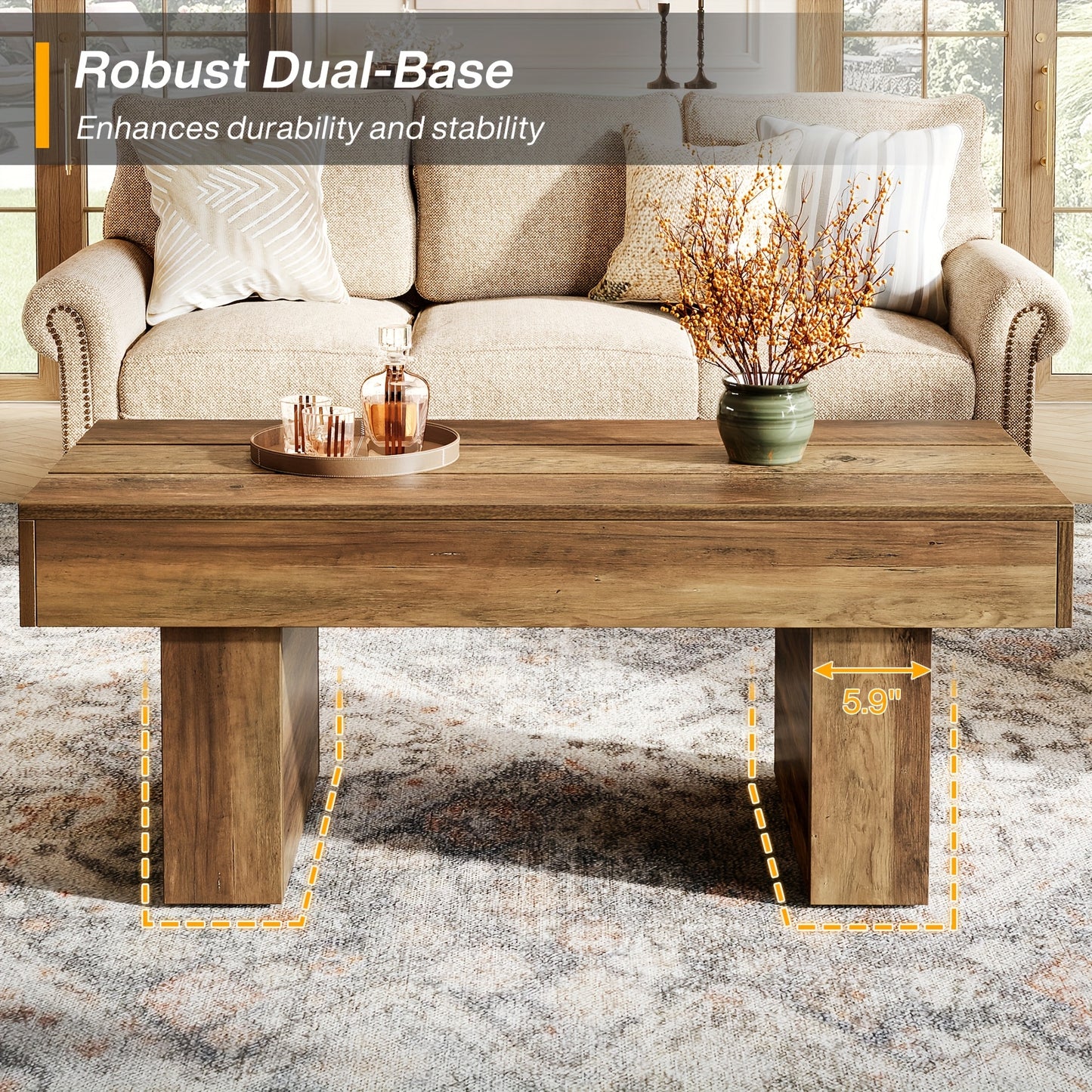 Office Reception Desk, Rectangle Coffee Table, 47.24\