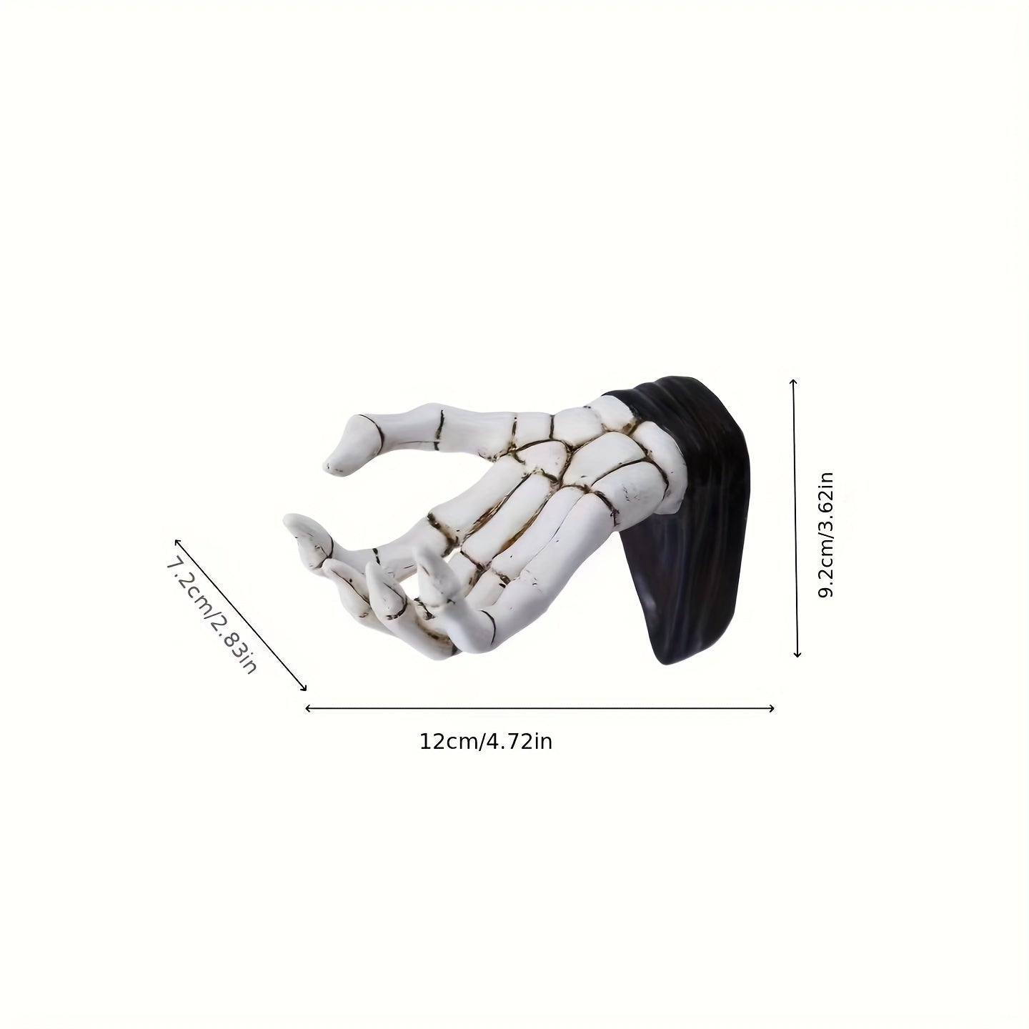Gothic Skull Wall Hook Gothic Skull Hand Wall Hook - Durable 3D Skeleton Claw Design, Black and White Home Decor | Easy Install, Wall-Mounted Storage Box for Entryway or Living Room, Unique Skull Wall Decor
