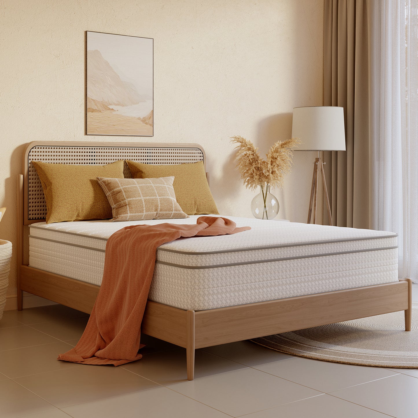 SweetNight 6\u002F8\u002F10\u002F12\u002F14 inch Memory Foam Hybrid Mattress With Pocket Springs, Twin Xl, Full, Queen, King, Sizes In A Box, Medium Firm, Mattresses For Support Comfort, Fiberglass-Free