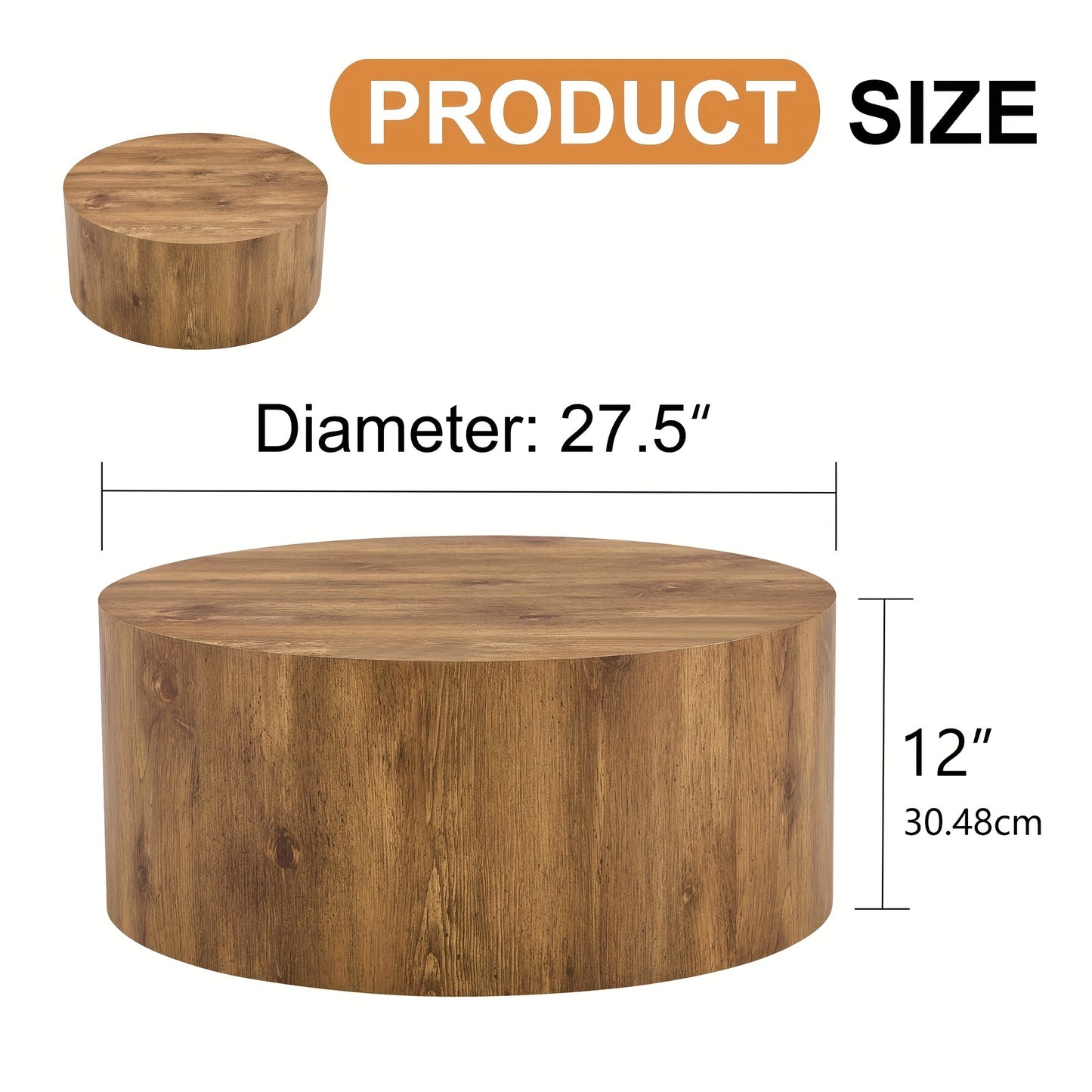 Round Coffee Table 27.5\