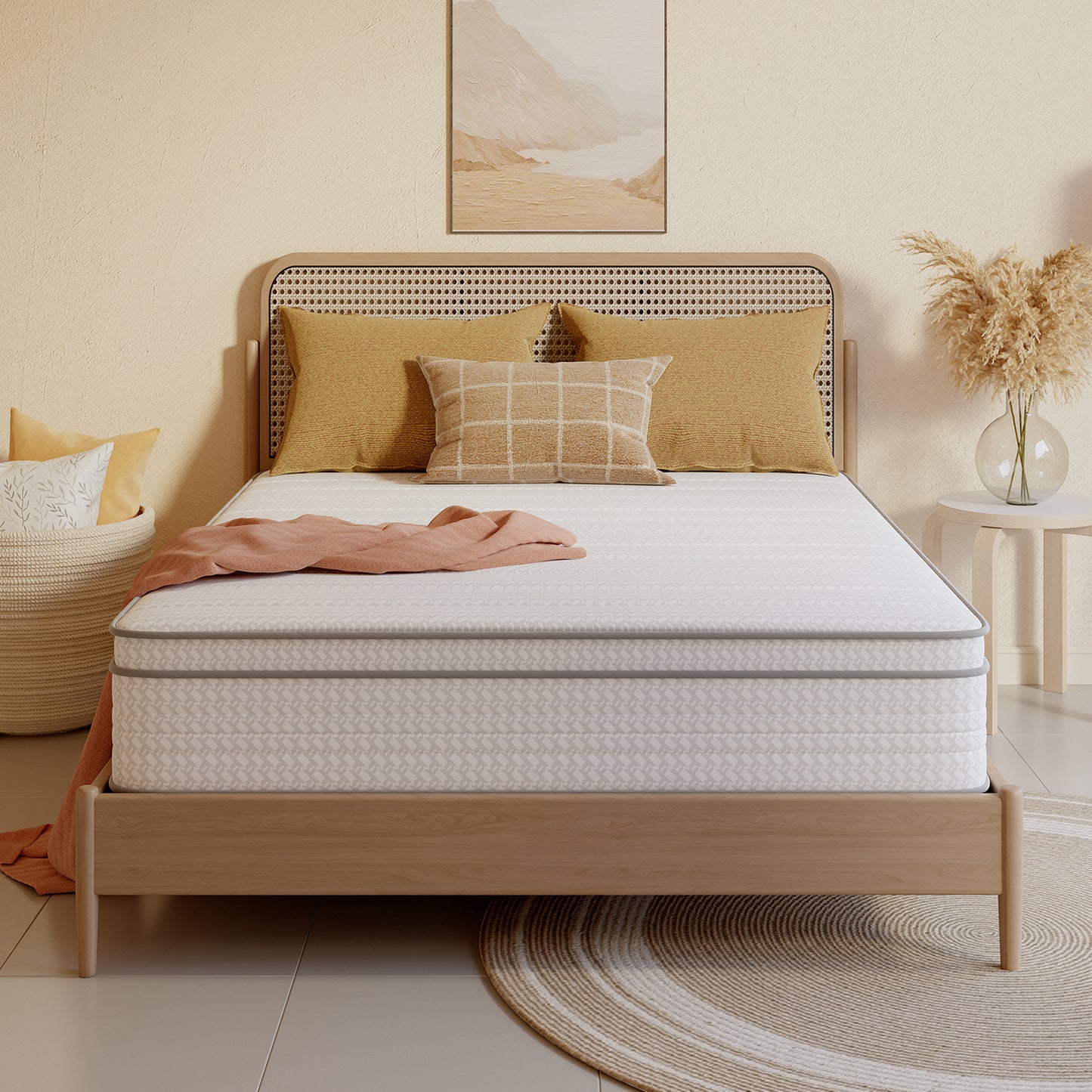 SweetNight 6\u002F8\u002F10\u002F12\u002F14 inch Memory Foam Hybrid Mattress With Pocket Springs, Twin Xl, Full, Queen, King, Sizes In A Box, Medium Firm, Mattresses For Support Comfort, Fiberglass-Free